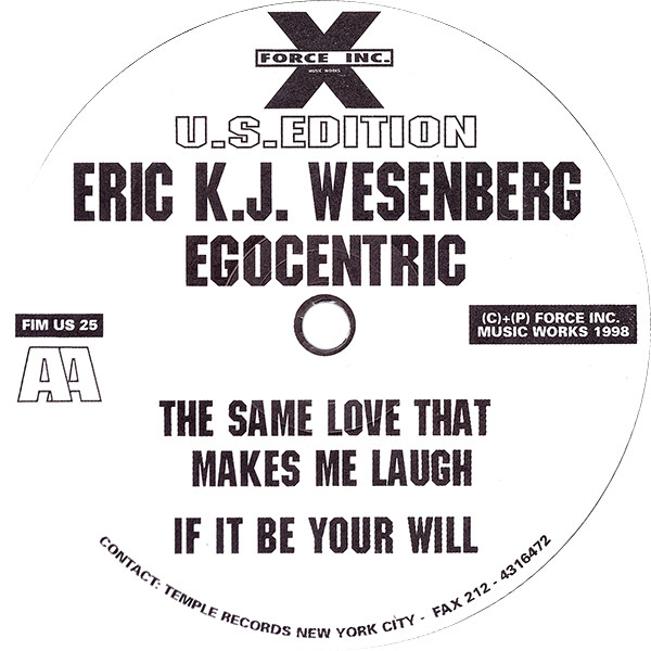 Eric K.J. Wesenberg - Egocentric | Force Inc. Music Works U.S.Edition (FIM US 25) - 4