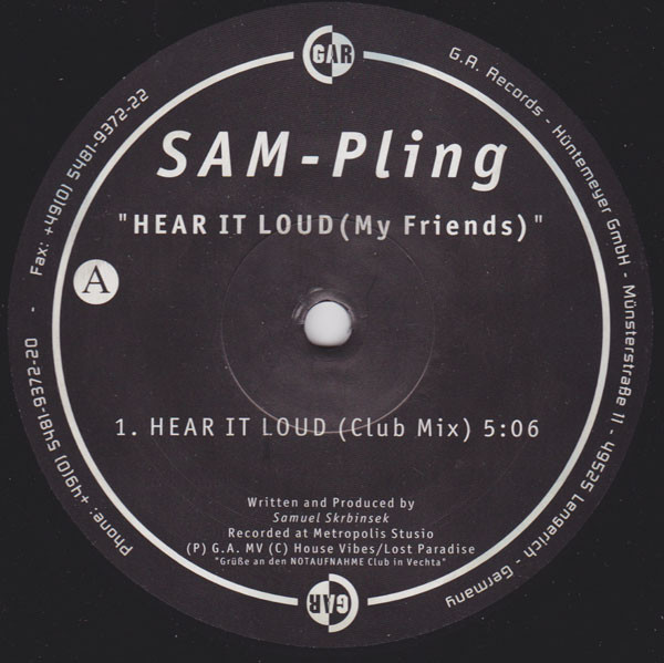 Sam-Pling - Hear It Loud (My Friends) | Gothic Arts Records (GAR 083)