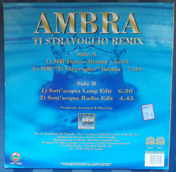 Ambra - Ti Stravoglio Remix | Dig It Italia (DIT 005) - 2