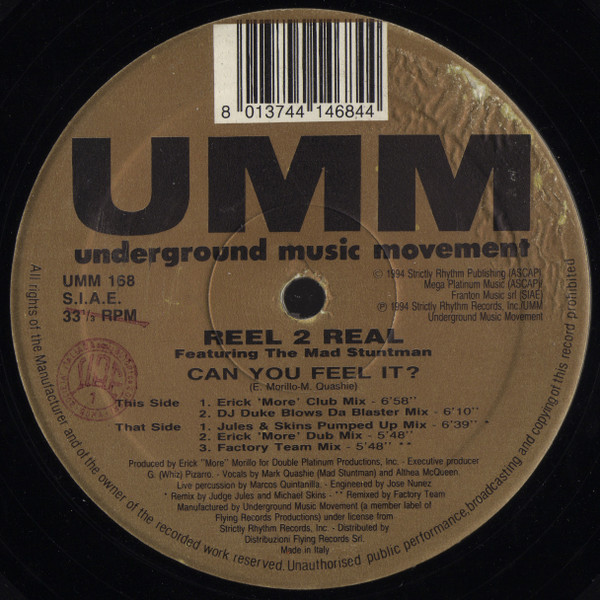 Reel 2 Real Featuring The Mad Stuntman - Can You Feel It? | UMM (UMM 168) - main Reel 2 Real Featuring The Mad Stuntman - Can You Feel It? | UMM (UMM 168) - main
