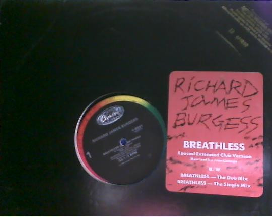 Richard James Burgess - Breathless | Capitol Records (V-8591) - main Richard James Burgess - Breathless | Capitol Records (V-8591) - main