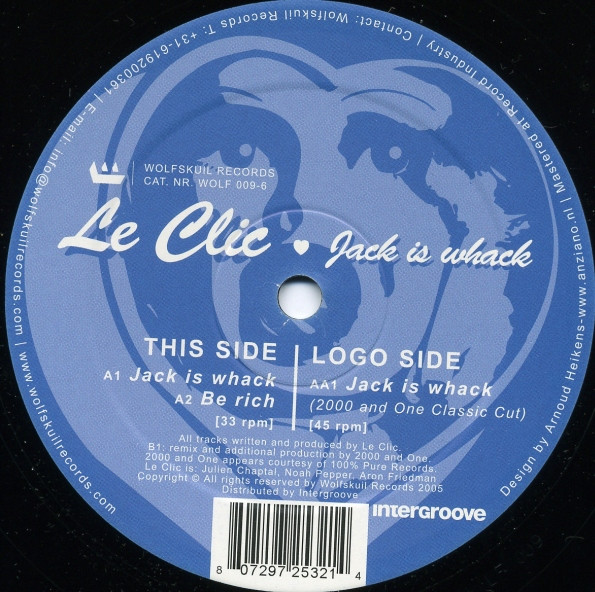 Le Clic - Jack Is Whack EP | Wolfskuil Records (WOLF 009-6)