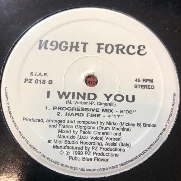 Night Force - I Wind You | PZ Productions (PZ 018)