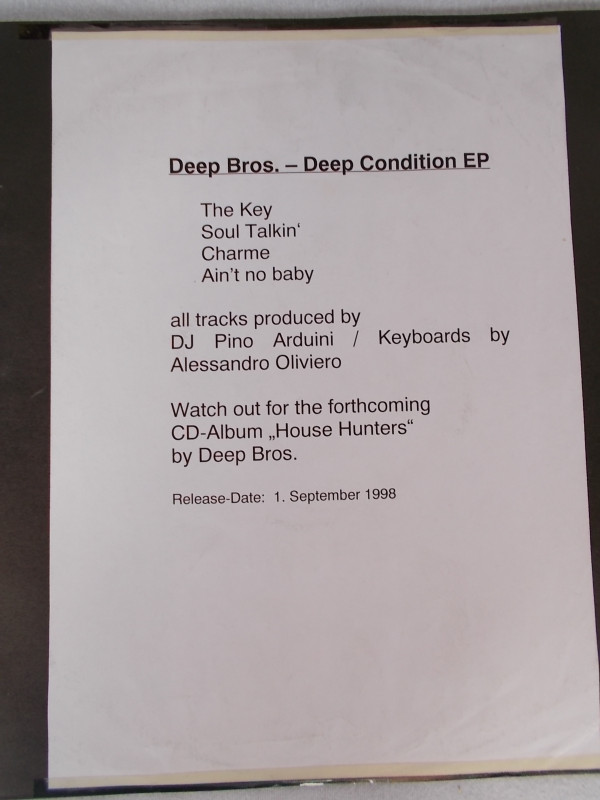 Deep Bros. - Deep Condition EP | ReWax Records (REWAX 01) - main Deep Bros. - Deep Condition EP | ReWax Records (REWAX 01) - main