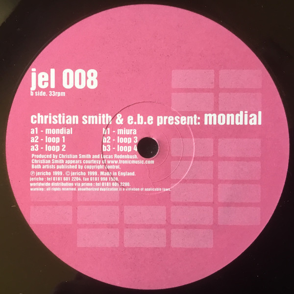Christian Smith & E.B.E. - Mondial | Jericho (jel 008) - 4