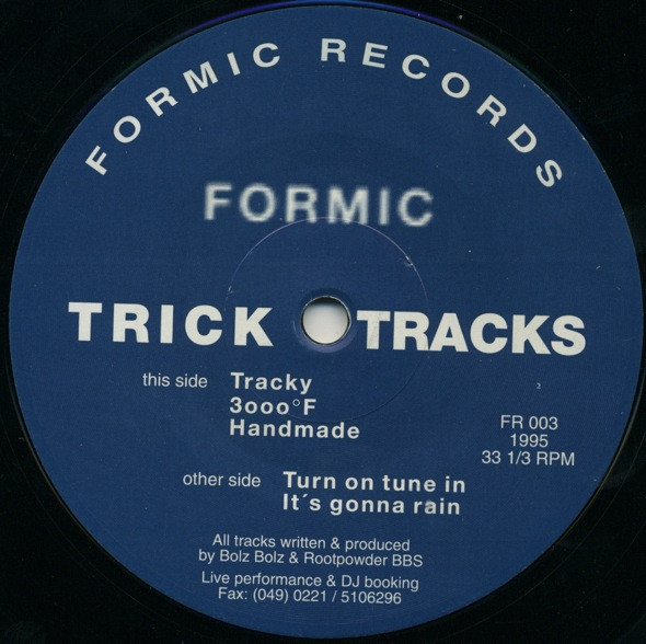 Formic - Trick Tracks | Formic Records (FR 003) - 2 Formic - Trick Tracks | Formic Records (FR 003) - 2