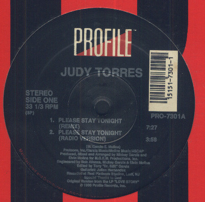 Judy Torres - Please Stay Tonight | Profile Records (PRO-7301)