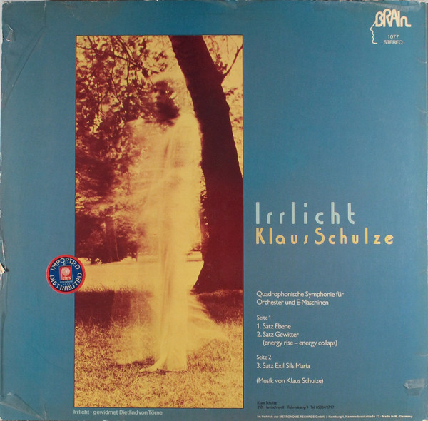 Klaus Schulze - Irrlicht | Brain (BRAIN 1077) - 2
