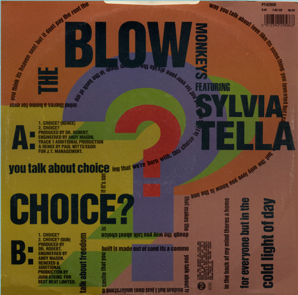 The Blow Monkeys Featuring Sylvia Tella - Choice? Remix | RCA (PT 42958) - 2