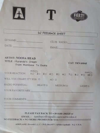 Noosa Head - Kuranda's Dream / From Mombasa to Osaka | Train! Records (TRN 60045) - 2