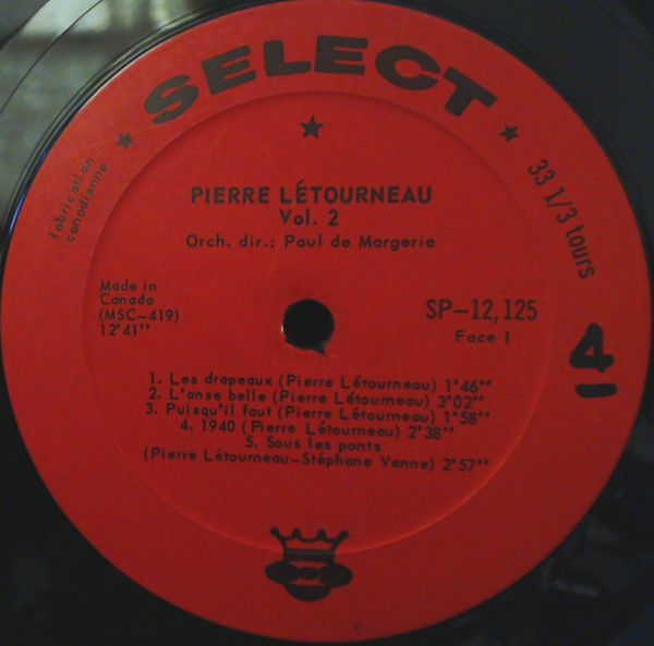Pierre Létourneau - Vol. 2 | Select (SP-12.125) - 3