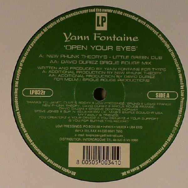 Yann Fontaine - Open Your Eyes (Remixes) | Low Pressings (LP032r) - main Yann Fontaine - Open Your Eyes (Remixes) | Low Pressings (LP032r) - main