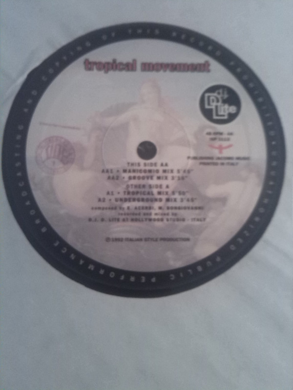 DJ D Lite - Tropical Movement | Italian Style Production (ISP 1113)