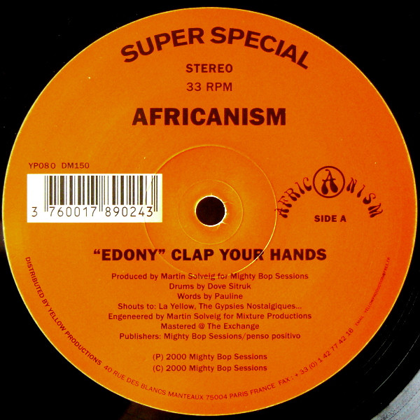 Africanism - "Edony" Clap Your Hands / Call It Jungle Jazz | Yellow Productions (YP080) - main