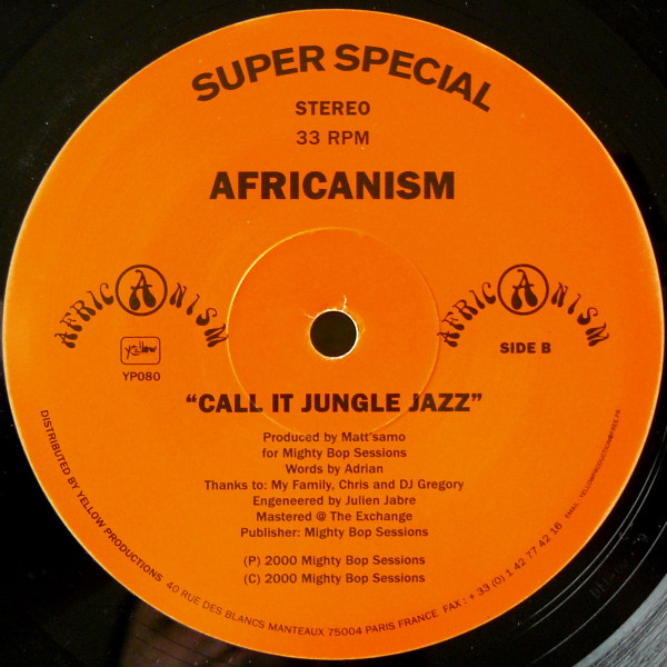 Africanism - "Edony" Clap Your Hands / Call It Jungle Jazz | Yellow Productions (YP080) - 2