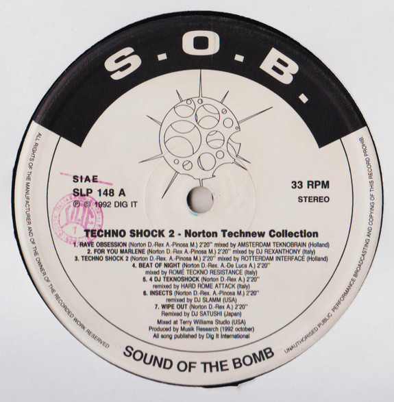 Doris Norton - Techno Shock 2 | S.O.B. (Sound Of The Bomb) (SLP 148) - 3