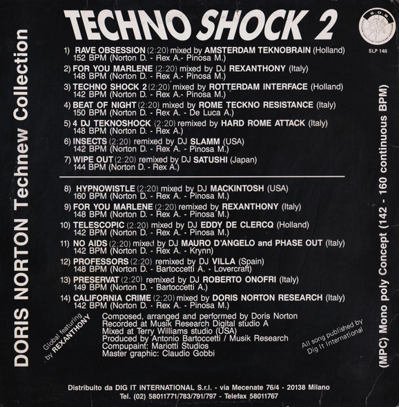 Doris Norton - Techno Shock 2 | S.O.B. (Sound Of The Bomb) (SLP 148) - 2
