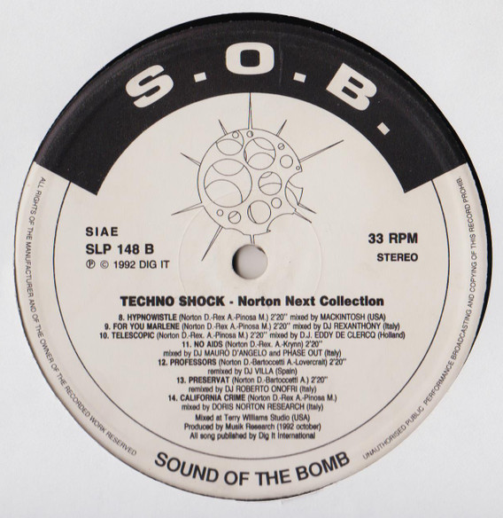Doris Norton - Techno Shock 2 | S.O.B. (Sound Of The Bomb) (SLP 148) - 4