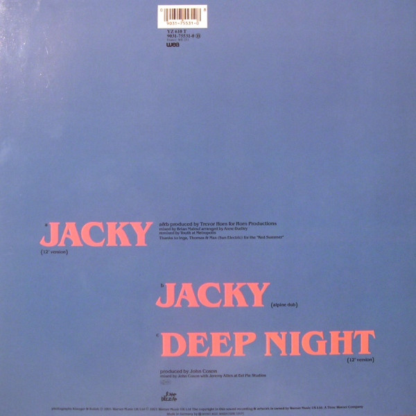 Marc Almond - Jacky | WEA (YZ 610T) - 2