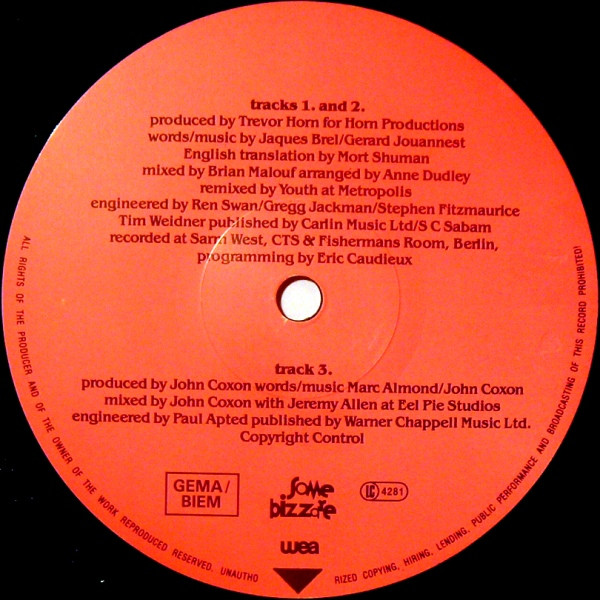 Marc Almond - Jacky | WEA (YZ 610T) - 4