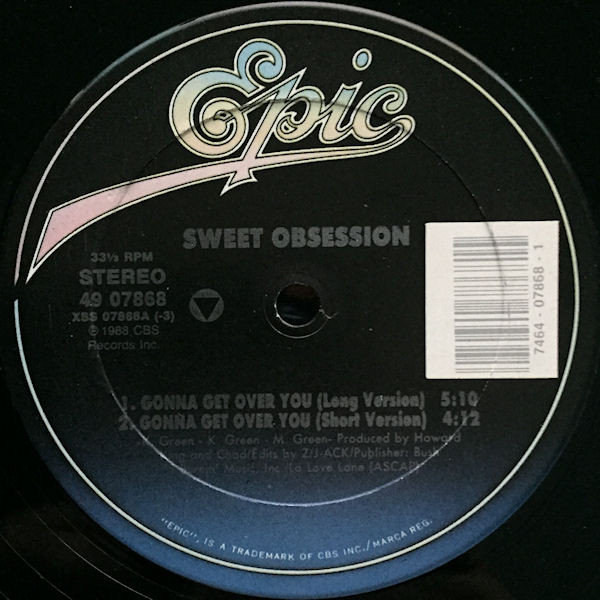 Sweet Obsession - Gonna Get Over You | Epic (49 07868)