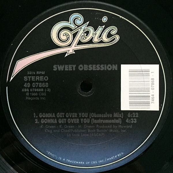 Sweet Obsession - Gonna Get Over You | Epic (49 07868) - 2 Sweet Obsession - Gonna Get Over You | Epic (49 07868) - 2