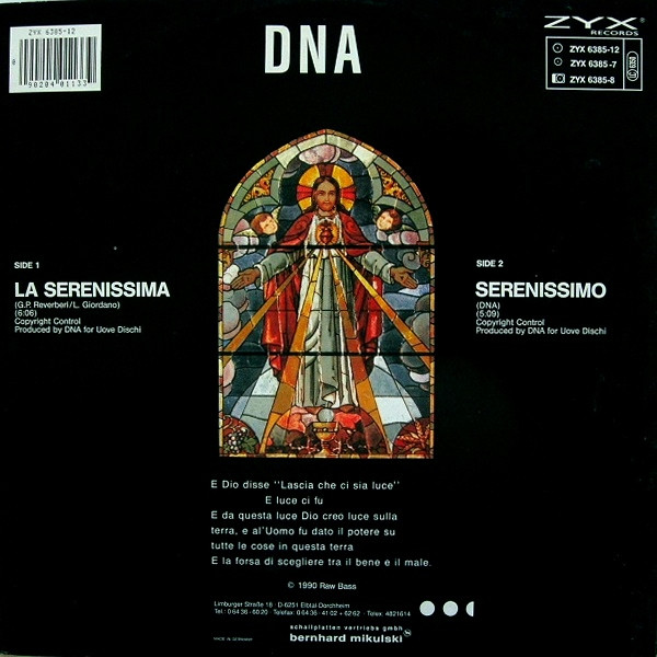 DNA - La Serenissima | ZYX Records (ZYX 6385-12) - 2