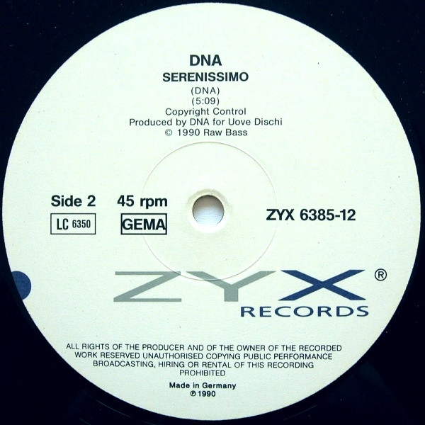DNA - La Serenissima | ZYX Records (ZYX 6385-12) - 4