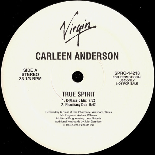 Carleen Anderson - True Spirit | Virgin (SPRO-14218)