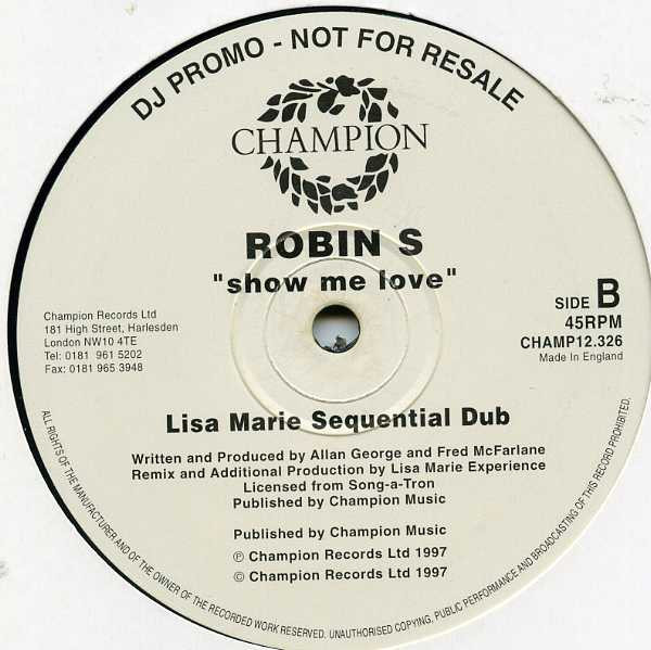 Robin S - Show Me Love | Champion (CHAMP12.326) - 2