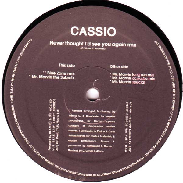 Cassio - Never Thought I'd See You Again (Remix) | ACV (ACV1026) - 3 Cassio - Never Thought I'd See You Again (Remix) | ACV (ACV1026) - 3