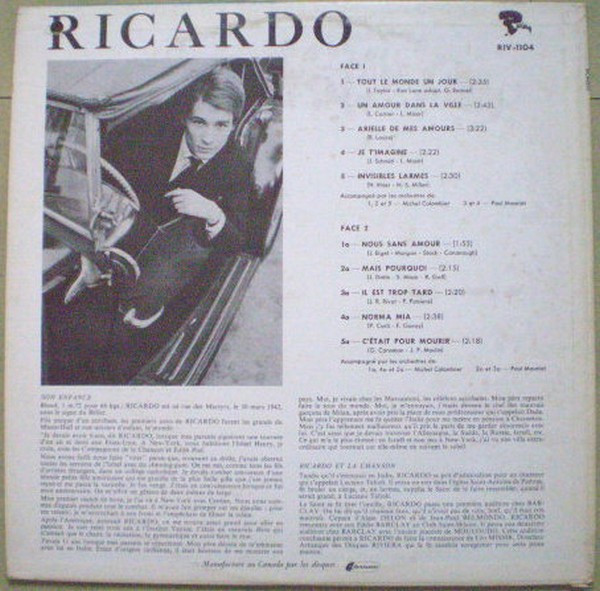 Ricardo - Tout Le Monde Un Jour | Riviera (RIV-1104) - 2