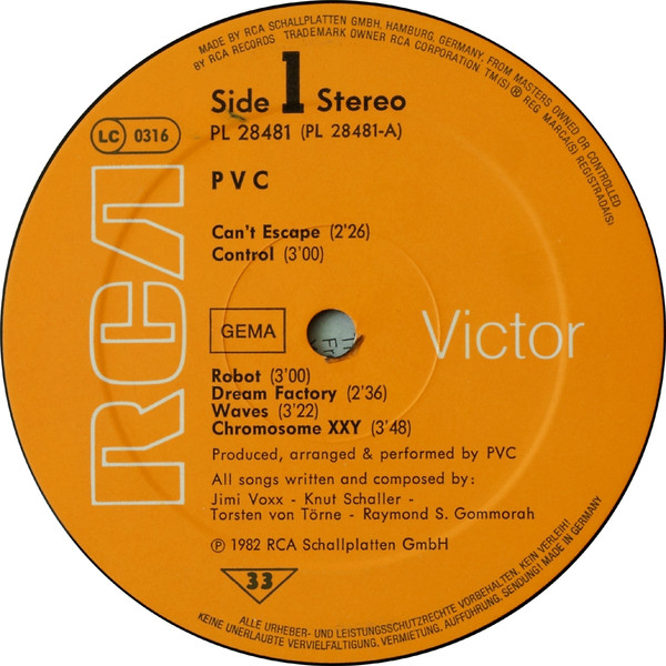 PVC - PVC | RCA (PL 28481) - 3 PVC - PVC | RCA (PL 28481) - 3