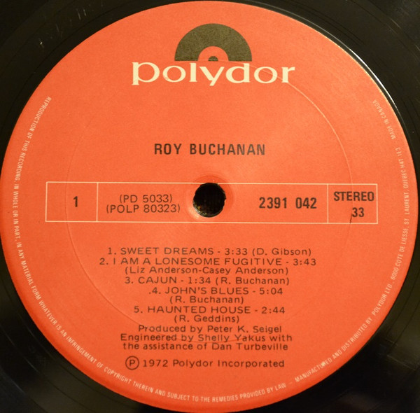 Roy Buchanan - Roy Buchanan | Polydor (2391042) - 3