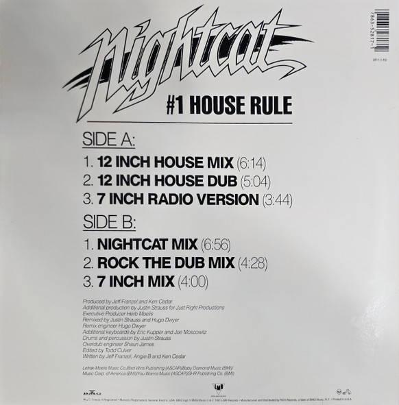 Nightcat - #1 House Rule | LMR (Lefrak-Moelis Records) (2817-1-RDAB) - 2 Nightcat - #1 House Rule | LMR (Lefrak-Moelis Records) (2817-1-RDAB) - 2