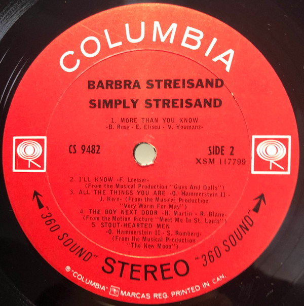 Barbra Streisand - Simply Streisand | Columbia (CS 9482) - 4 Barbra Streisand - Simply Streisand | Columbia (CS 9482) - 4