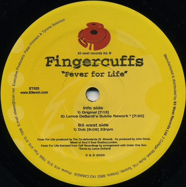 Fingercuffs - Fever For Life | 83 West Records (ET025)