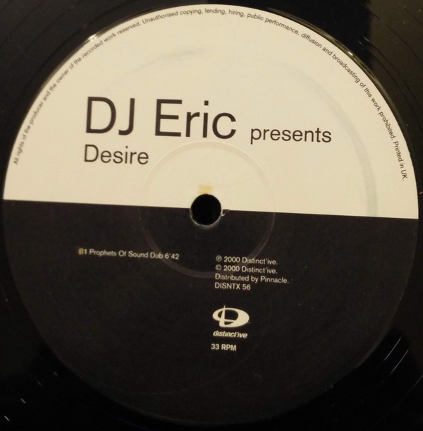 DJ Eric - Desire | Distinct'ive Records (DISNTX 56) - 4 DJ Eric - Desire | Distinct'ive Records (DISNTX 56) - 4