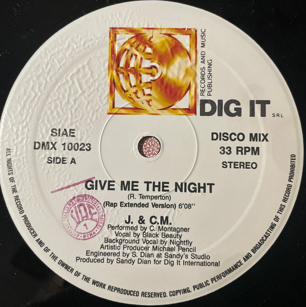 J & CM - Give Me The Night / Touch My Body | Dig It International (DMX 10023) - 3 J & CM - Give Me The Night / Touch My Body | Dig It International (DMX 10023) - 3