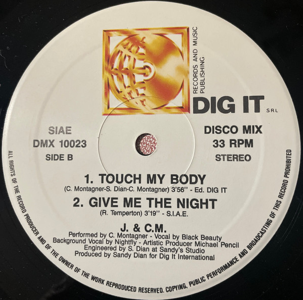 J & CM - Give Me The Night / Touch My Body | Dig It International (DMX 10023) - 4 J & CM - Give Me The Night / Touch My Body | Dig It International (DMX 10023) - 4