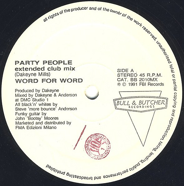 Word For Word - Party People / Party Time | Bull & Butcher Recordings (BB 2010 MX) - 3 Word For Word - Party People / Party Time | Bull & Butcher Recordings (BB 2010 MX) - 3