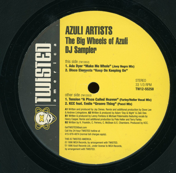 Various - Azuli Artists - The Big Wheels Of Azuli DJ Sampler | Twisted America Records (TW12-55258) - 2