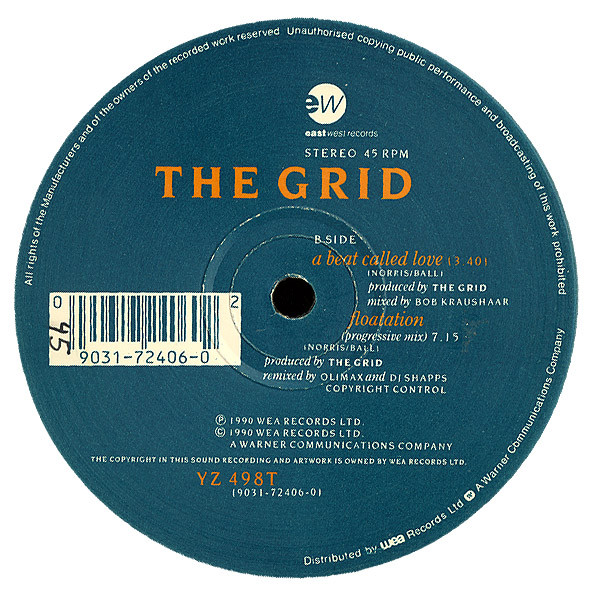 The Grid - A Beat Called Love | EastWest (YZ 498T) - 4