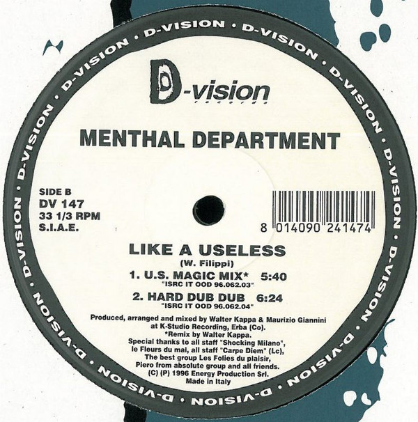 Menthal Department - Like A Useless | D:vision Records (DV 147) - 2 Menthal Department - Like A Useless | D:vision Records (DV 147) - 2