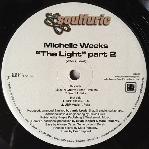 Michelle Weeks - The Light (Part 2) | Soulfuric Recordings (SFR 0017) - 3