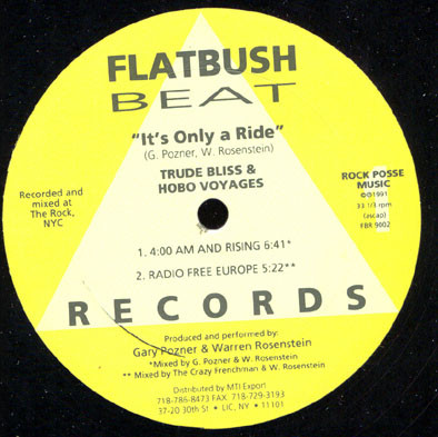 Trude Bliss & Hobo Voyages - It's Only A Ride | Flatbush Beat Records (FBR 9002)