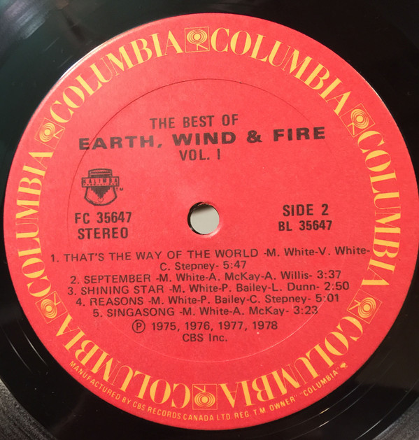 Earth, Wind & Fire - The Best Of Earth, Wind & Fire Vol. I | ARC (FC 35647) - 4 Earth, Wind & Fire - The Best Of Earth, Wind & Fire Vol. I | ARC (FC 35647) - 4