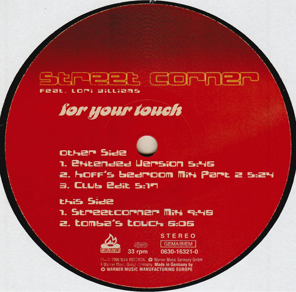 Street Corner Feat. Lori Williams - For Your Touch | Club Culture (0630-16321-0) - 3 Street Corner Feat. Lori Williams - For Your Touch | Club Culture (0630-16321-0) - 3