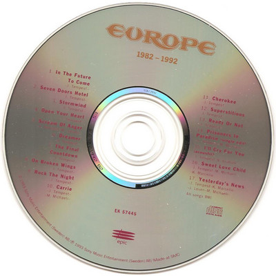 Europe - 1982 - 1992 | Epic (CEK 57445) - 3 Europe - 1982 - 1992 | Epic (CEK 57445) - 3