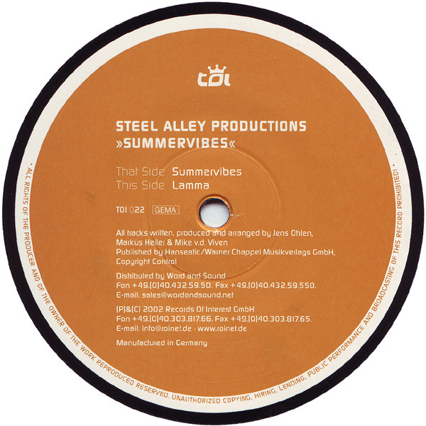 Steel Alley Productions - Summervibes | Trax Of Interest (TOI 022)